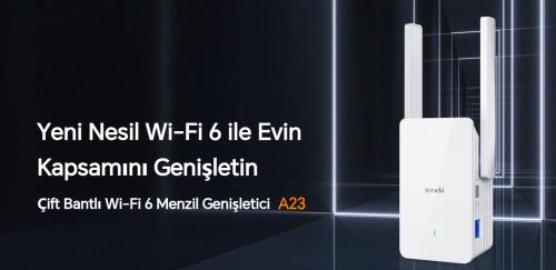 TENDA A23 Wifi 6 AX1500 Mbps Range Extender/Menzil Genitici
